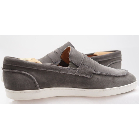 Allen Edmonds Men\'s Gray Suede Penny Slip-On Loafers main image 5